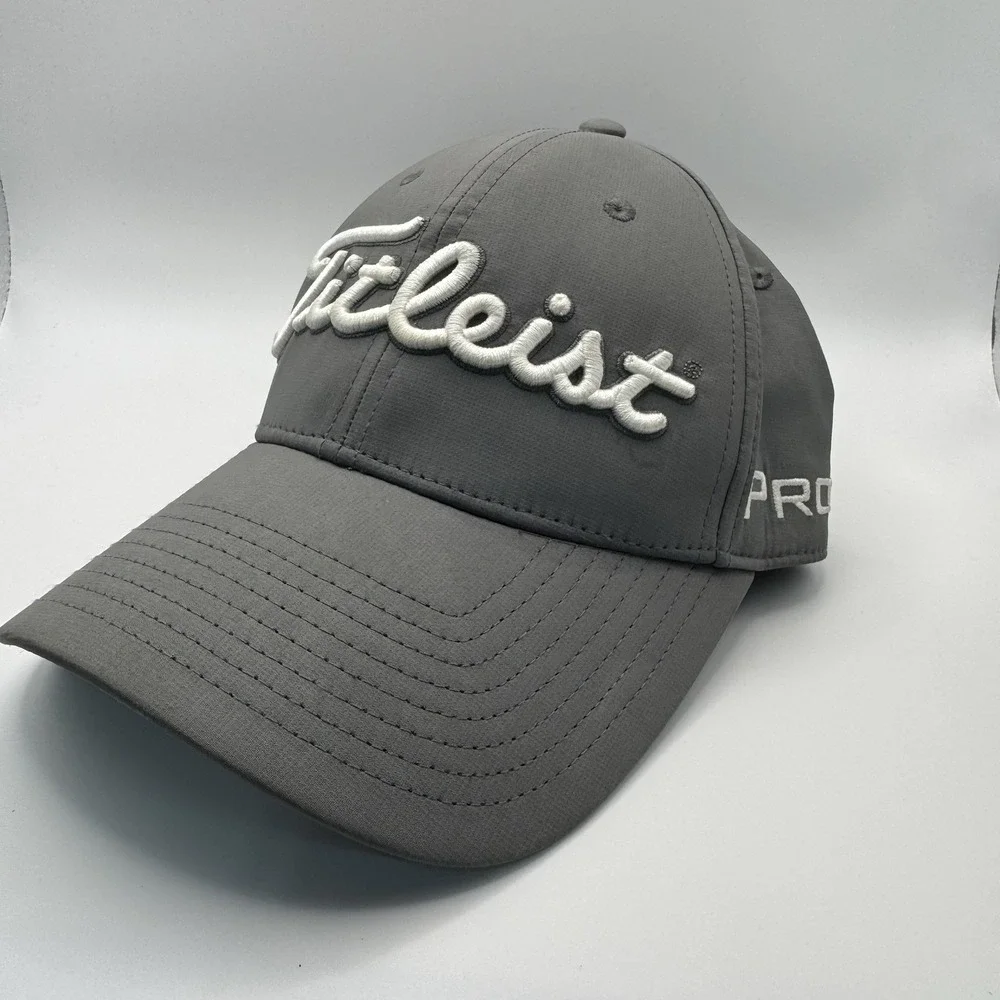 Titleist Pro‎ V1 Footjoy Tour Golf Hat Gray FADE Strap Back